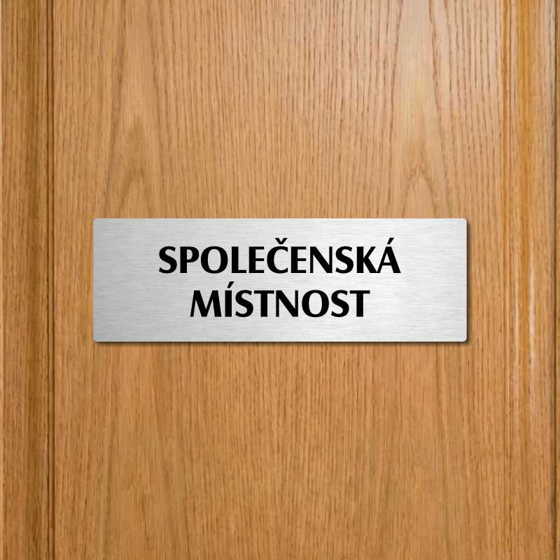 Společenská místnost, 200x66mm, stříbrná popiska 